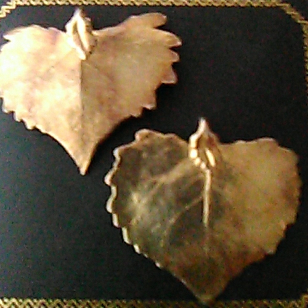 Hawaiian Large Gold dipped Vintageearrings